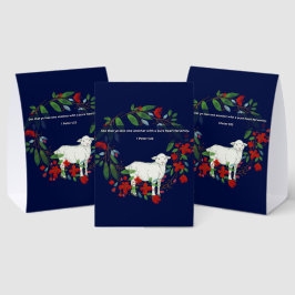 Love One Another | Lamb & Floral Table Tent Sign