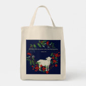 Love One Another | Lamb & Floral Tote Bag (Achterkant)