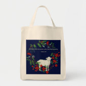 Love One Another | Lamb & Floral Tote Bag (Voorkant)
