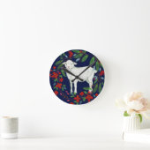 Love One Another | Lamb & Floral Wall Clock Ronde Klok (Huis)