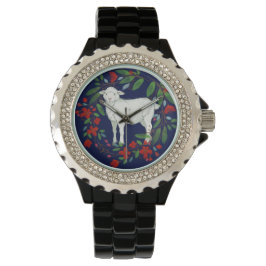 Love One Another | Lamb & Floral Watch Horloge