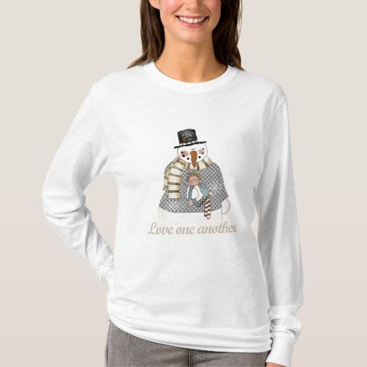 Love One Another Snowman T-shirts en cadeaus (Voorkant)
