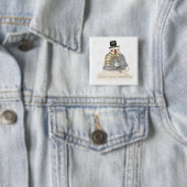 Love One Another Snowman T-shirts en cadeaus Vierkante Button 5,1 Cm (In situ)