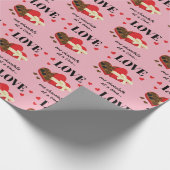 Love One Chocolate in Time Funny Quote Cadeaupapier (Hoek)