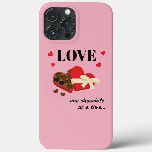 Love One Chocolate in Time Funny Quote Case-Mate iPhone Case (Achterkant)