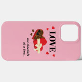 Love One Chocolate in Time Funny Quote Case-Mate iPhone Case (Achterkant (horizontaal))
