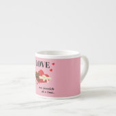 Love One Chocolate in Time Funny Quote Espresso Kop (Voorkant rechts)