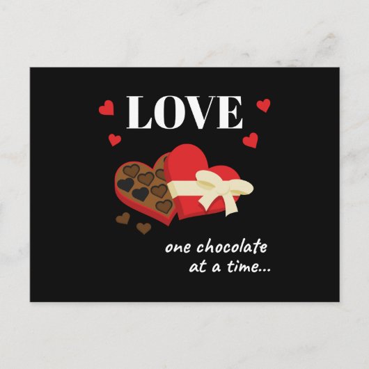 Love One Chocolate in Time Funny Quote Feestdagenkaart (Voorkant)