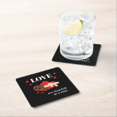 Love One Chocolate in Time Funny Quote Kartonnen Onderzetters (Insitu)