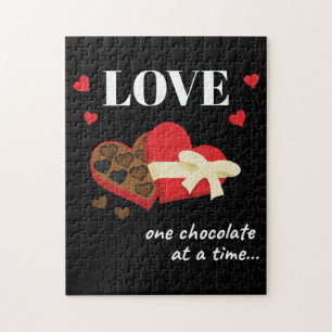 Love One Chocolate in Time Funny Quote Legpuzzel