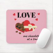 Love One Chocolate in Time Funny Quote Muismat (Met muis)