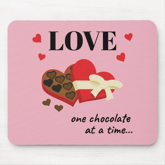 Love One Chocolate in Time Funny Quote Muismat (Voorkant)