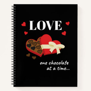 Love One Chocolate in Time Funny Quote Notitieboek