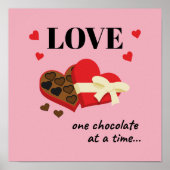 Love One Chocolate in Time Funny Quote Poster (Voorkant)