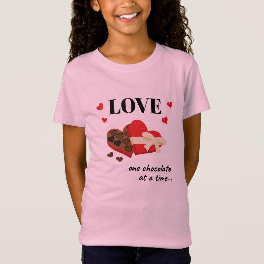 Love One Chocolate in Time Funny Quote T-shirt (Voorkant)