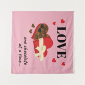Love One Chocolate in Time Funny Quote Wandkleed (Voorkant (horizontaal))