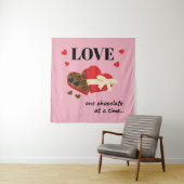 Love One Chocolate in Time Funny Quote Wandkleed (In situ)