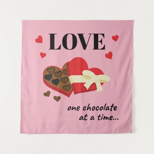 Love One Chocolate in Time Funny Quote Wandkleed (Voorkant)
