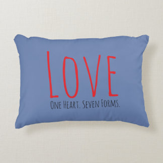 Love - One Heart. Seven Forms Accent Pillow Kussen