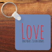 Love - One Heart. Seven Forms Acrylic Keychain (Voorkant)