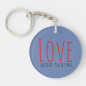 Love - One Heart. Seven Forms Acrylic Keychain (Voorkant)