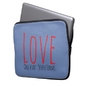 Love - One Heart. Seven Forms Electronics Bag Laptop Sleeve (Voorkant Links)