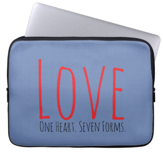 Love - One Heart. Seven Forms Electronics Bag Laptop Sleeve