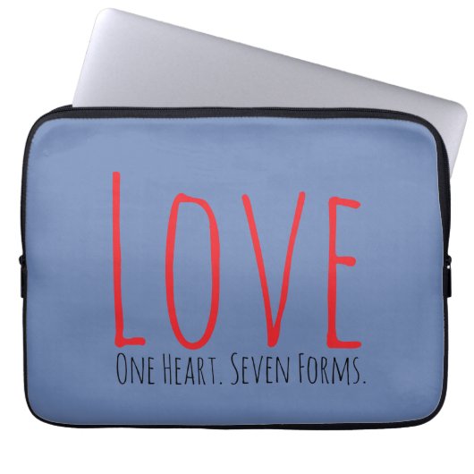 Love - One Heart. Seven Forms Electronics Bag Laptop Sleeve (Voorkant)