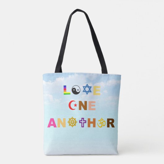 Love One Weer Canvas tas (Achterkant)