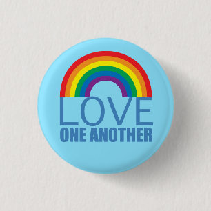 Love One Weer Rainbow Christelijk Ronde Button 3,2 Cm