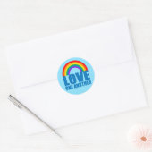 Love One Weer Rainbow Christelijk Ronde Sticker (Envelop)