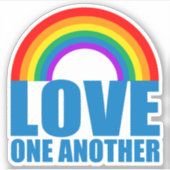 Love One Weer Rainbow Christelijk Sticker (Voorkant)