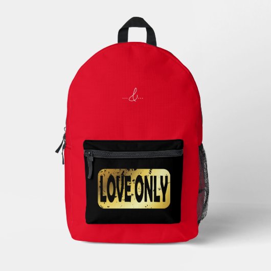 Love only T-shirt Bedrukte Rugzak (Voorkant)
