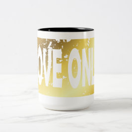 Love only T-shirt Tweekleurige Koffiemok