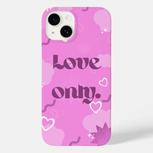 'Love Only' Y2K esthetische iPhone 14 hoes (Achterkant)
