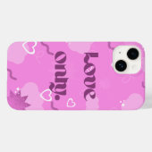 'Love Only' Y2K esthetische iPhone 14 hoes (Achterkant (horizontaal))
