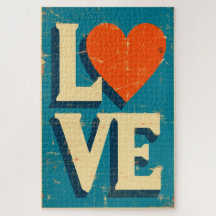 LOVE op de jaren '60 geïnspireerde graphics