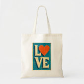 LOVE op de jaren '60 geïnspireerde graphics Tote Bag (Voorkant)