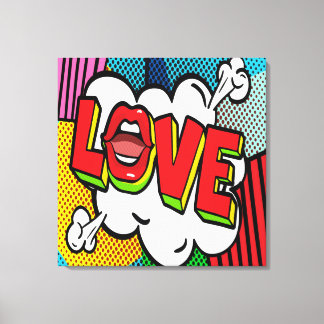 LOVE Opgespannen Canvas Print