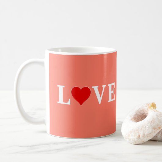 LOVE Oranje-Romantisch Elegant Koffiemok (Met donut)