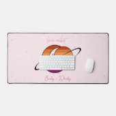 Love Orbit Universum Zon & Maan Zonsondergang Lesb Bureaumat (Keyboard & Muis)