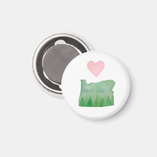 Love Oregon State Waterverf Magneet (Voorkant / Achterkant)
