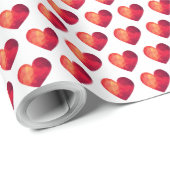 Love origami 3d red harten cadeaupapier (Rol Hoek)