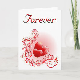 Love Ornamental Hearts Feestdagen Kaart