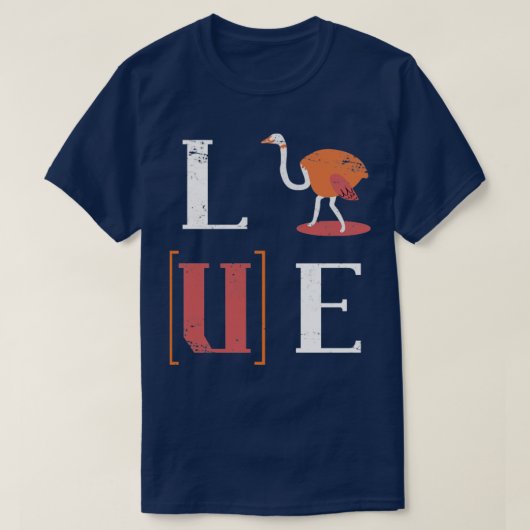 Love Ostrich T-shirt (Design voorkant)