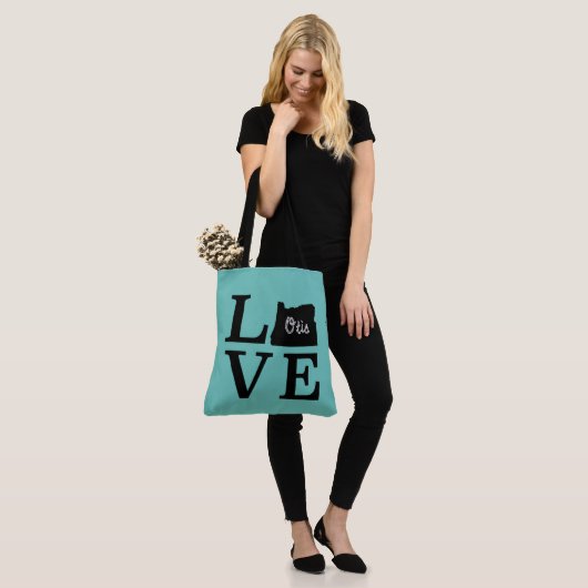 LOVE Otis Rope Black Tote Bag (Op model)