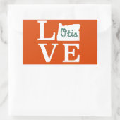 LOVE Otis Rope White Rechthoekige Sticker (Tas)