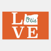LOVE Otis Rope White Rechthoekige Sticker (Voorkant)