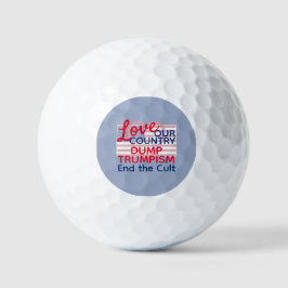 Love Our Country dump Trump Cult Golfballen