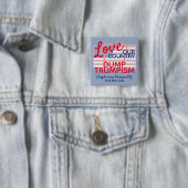 Love Our Country dump Trump Cult Vierkante Button 5,1 Cm (In situ)